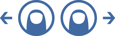 Spread gesture icon