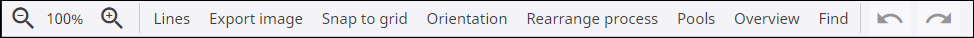 Process Designer - Action toolbar