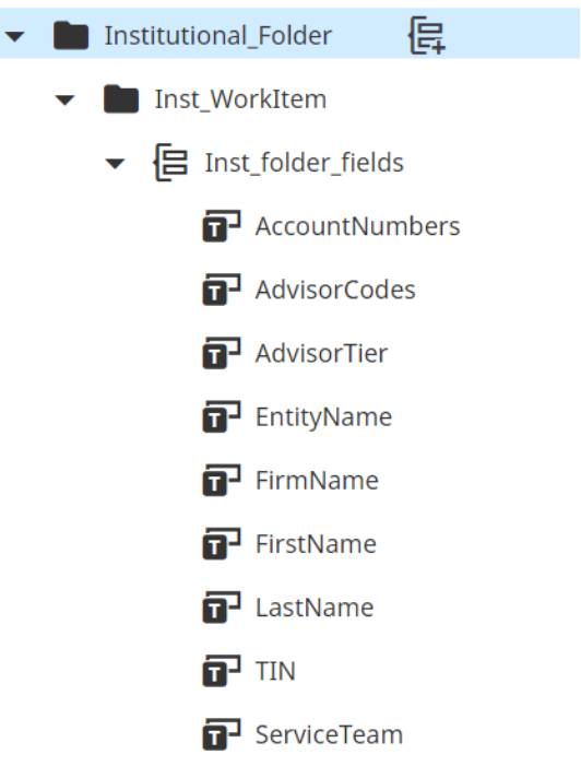 フォルダ フィールド