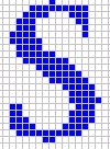 рисунок Пикселизированная буква S