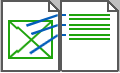 Illustration Commentaires sur des pages distinctes, reliés par des lignes
