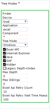 Windows tree mode Windows tree mode