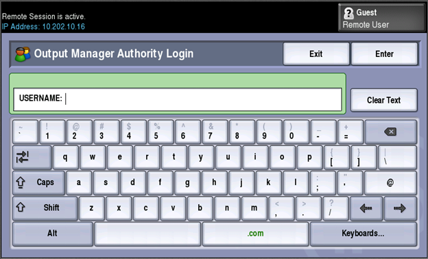 User name prompt
