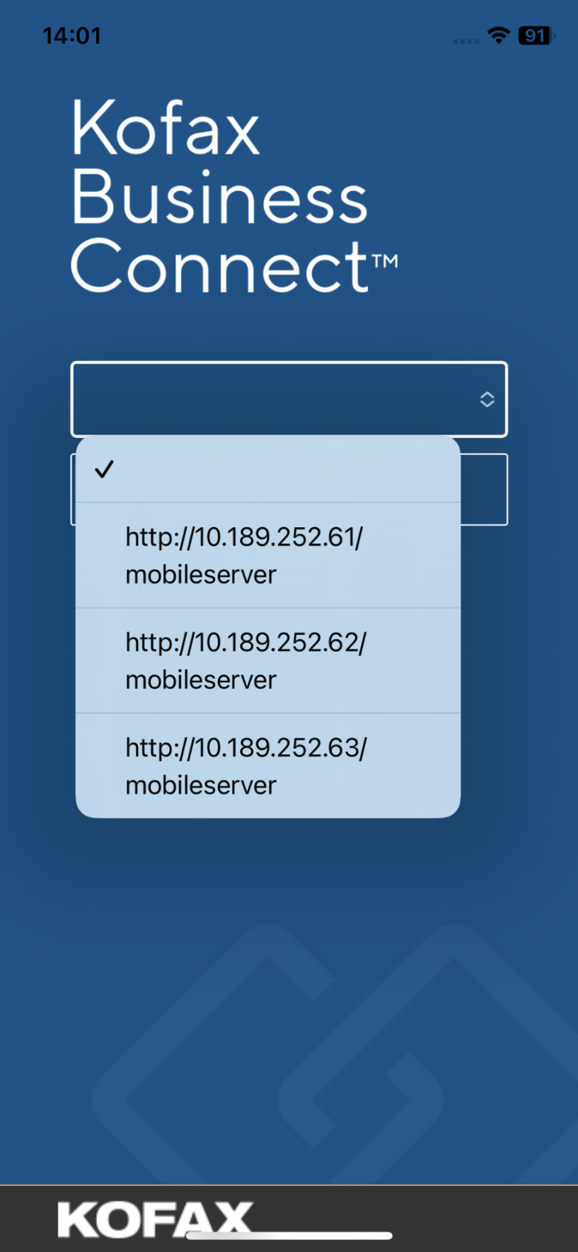 Mobile app - multiple server addresses