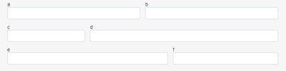 Form with specified field width