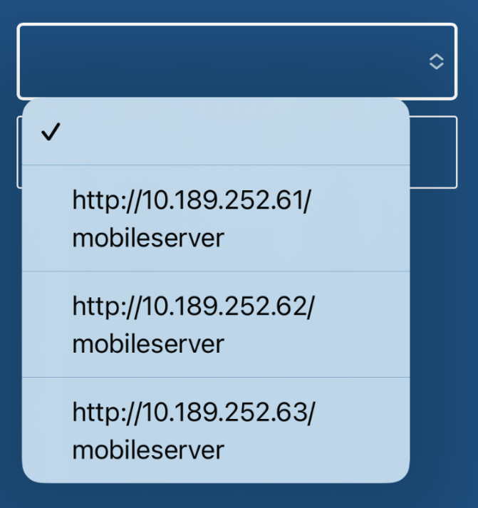 Mobile app - multiple server addresses