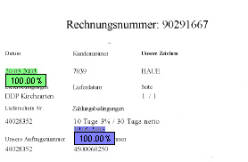 Image of possible invoice dates picked up by the format locator Image of possible invoice dates picked up by the format locator